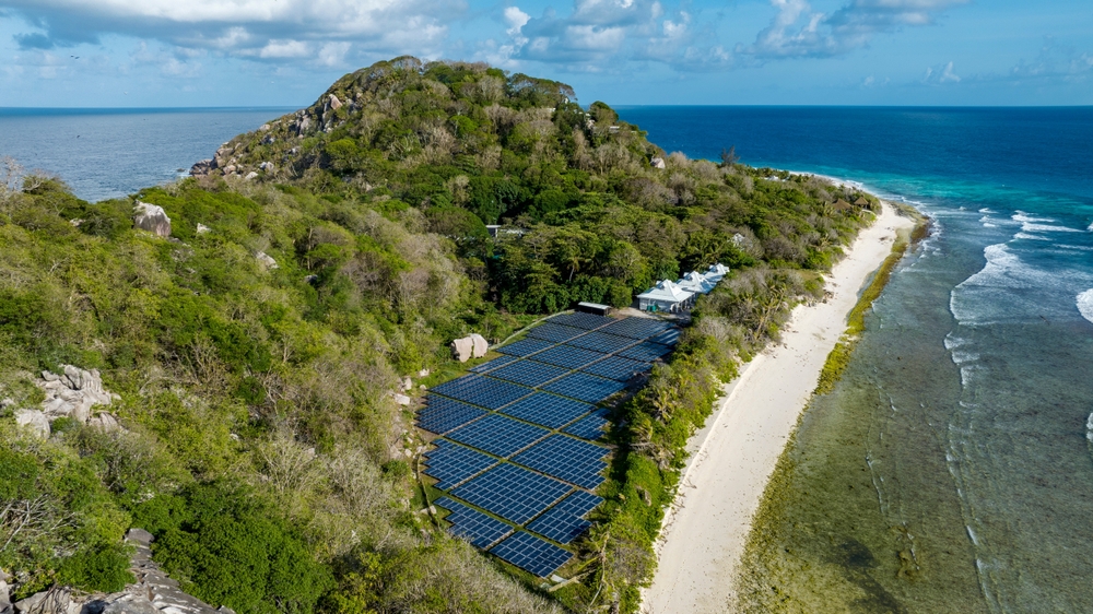 Aerial,View,Of,A,Large,Solar,Farm,On,Cousine,Island,